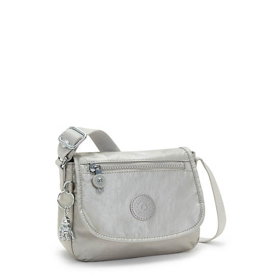 Bolsos Mini Kipling Sabian Metallic Crossbody Plateados | MX 1350MQ